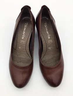 Tamaris Lederpumps, braun - Gr. 37