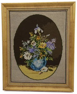 Gerahmtes Gobelin Stickbild - Bild 1