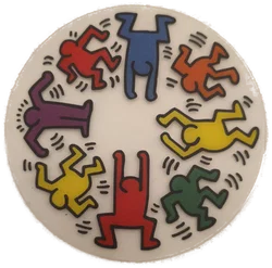 Untersetzer Keith Haring, Transparent, Pop‑Art‑Schatz, Kunststoff - Bild 3