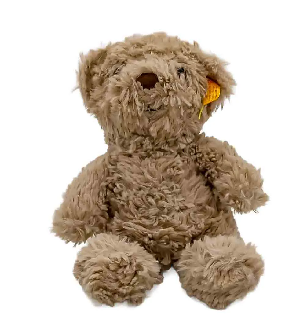Original Steiff Teddybär Fynn 18cm Beige Zottelplüsch Knopf im Ohr - Bild 1