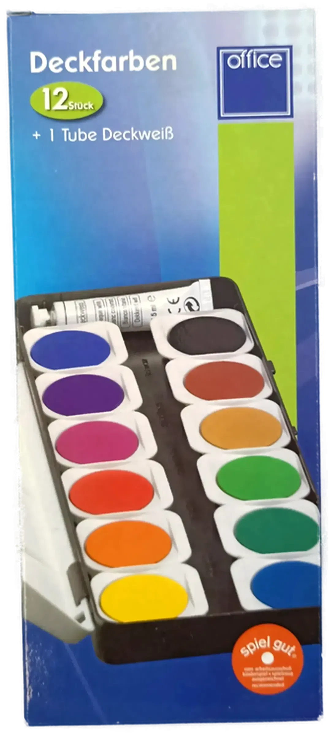 office Deckfarben + 1 Tube Deckweiß  - Bild 4