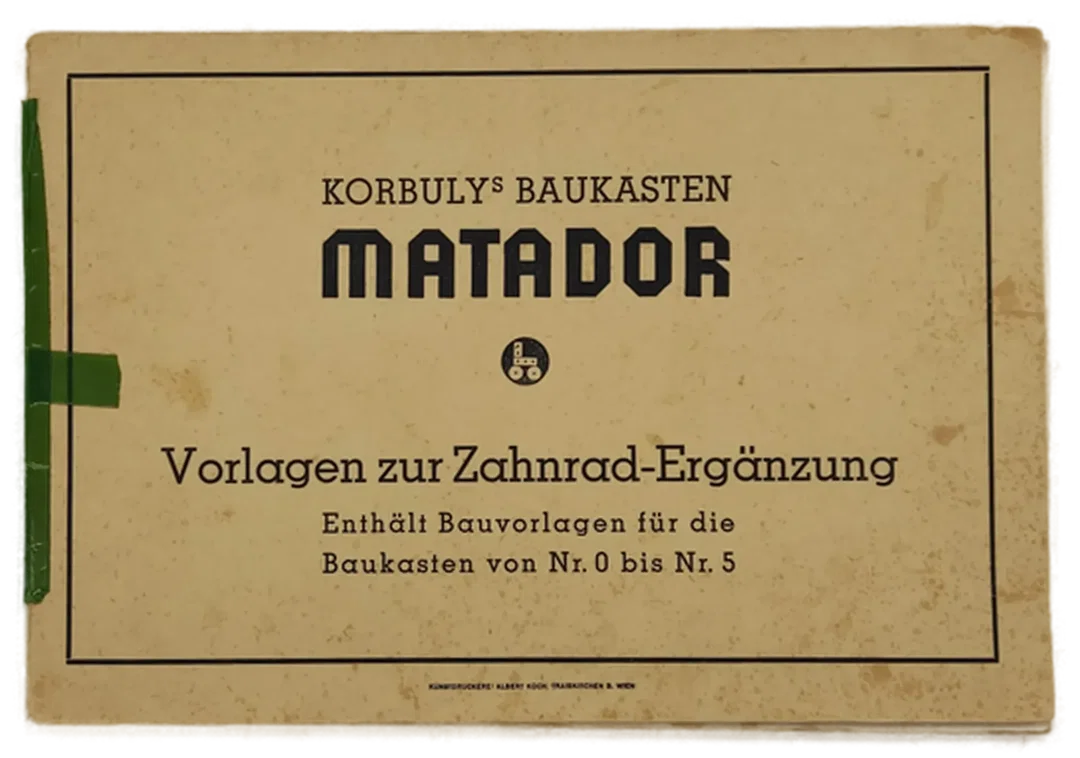 MATADOR Korbulys Vintage Baukasten aus Holz "Zahnrad-Ergänzung" – Bild 3