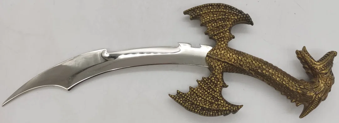 Deko-Dolch (Ritualdolch Athame) aus Metall Länge ca 41cm – Bild 5