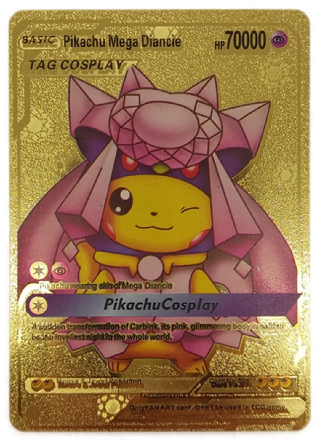 Pokémon Sammelkarte Goldfolie Basic Pikachu Mega Diancie - Bild 4