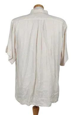 Trachten Herren Leinenhemd, weiß - Gr. XL - Bild 3