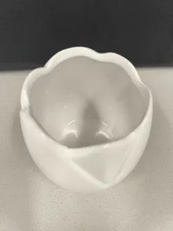 kleine Vase, Übertopf, weiß - Bild 2