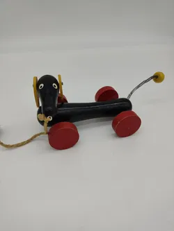 Vintage BRIO Nachzieh-Dackel aus Holz - Bild 2