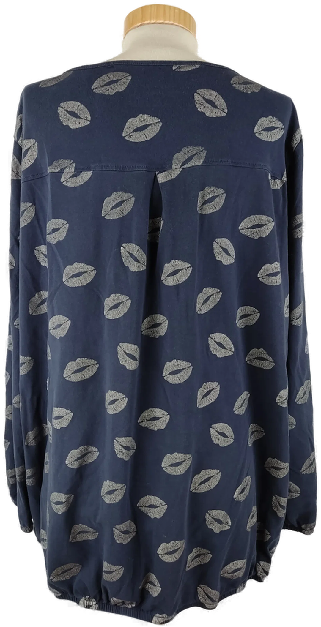 T-Shirt "Gina Benotti", langarm mit Rundhalsausschnitt, blau/grau gemustert, Größe XL – Bild 3