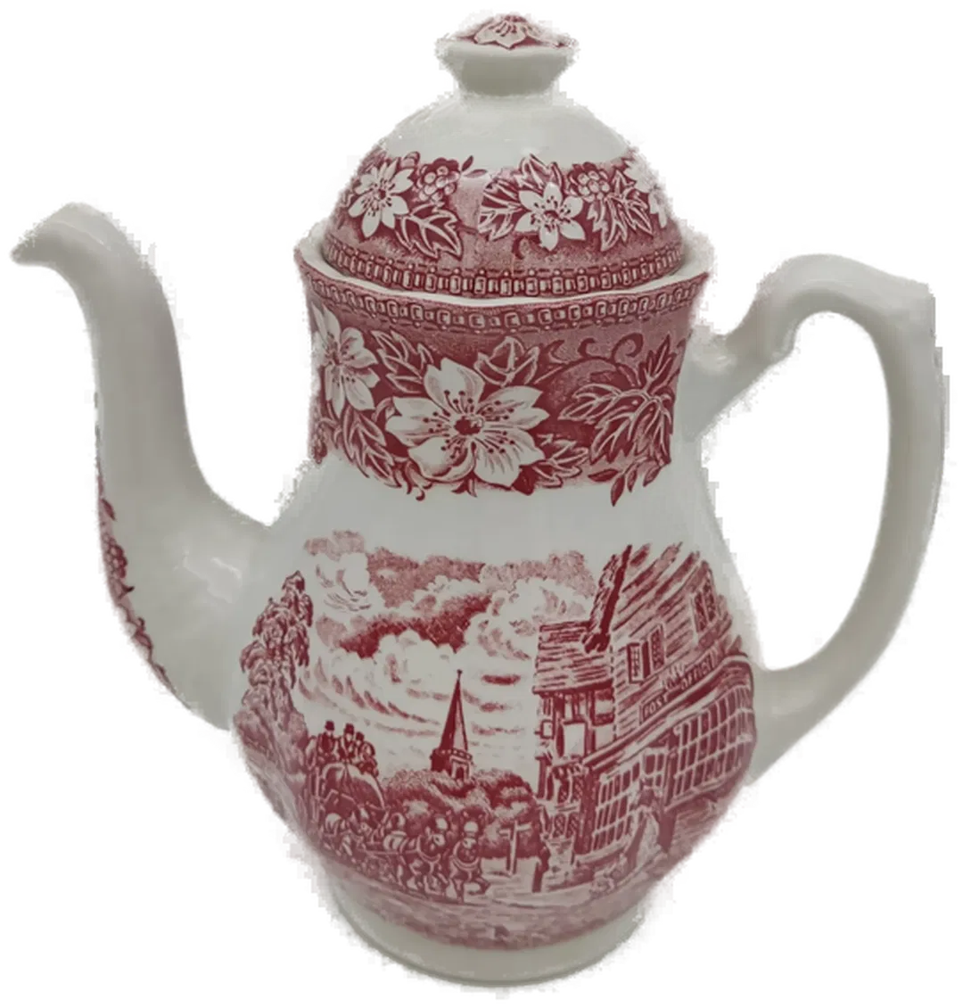 Royal Tudor Kaffeekanne rot England - Bild 1