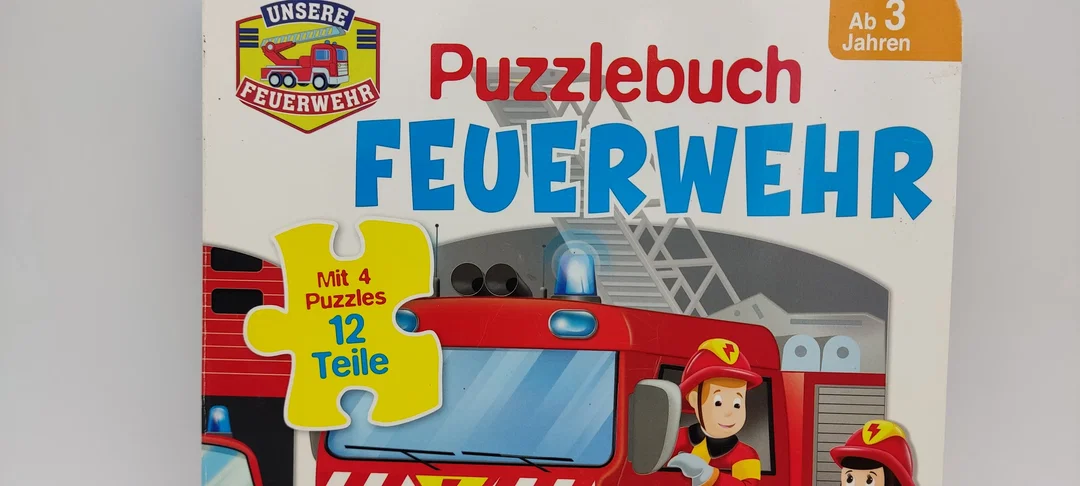  Puzzlebücher 2 Stück Feuerwehr und Baustelle – Bild 5
