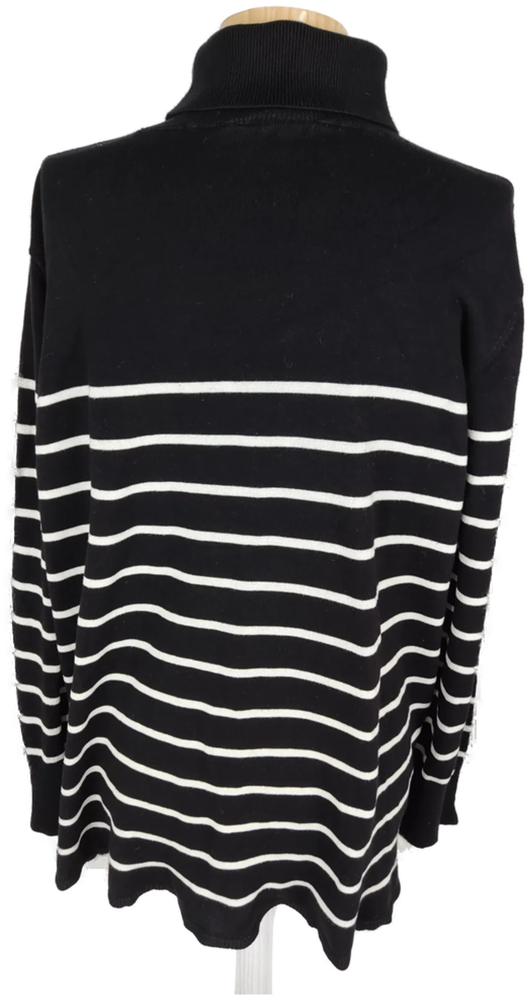 Pullover "Yessica", langarm mit Rollkragen, schwarz/weiss gemustert, Größe XL – Bild 3