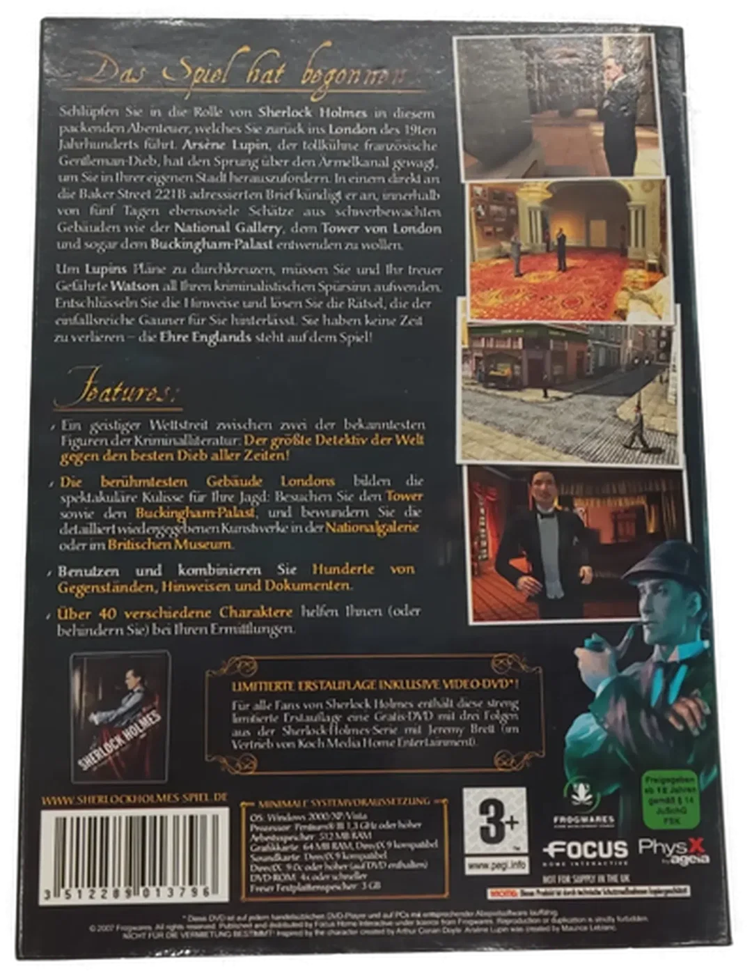 PC Game 2 DVD-ROM Sherlock Holmes jagt Arsène Lupin – Bild 2