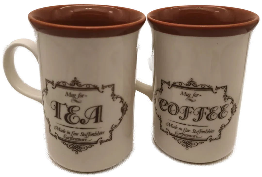 2 Keramikhäferl, Tee - Kaffee, England - Bild 1