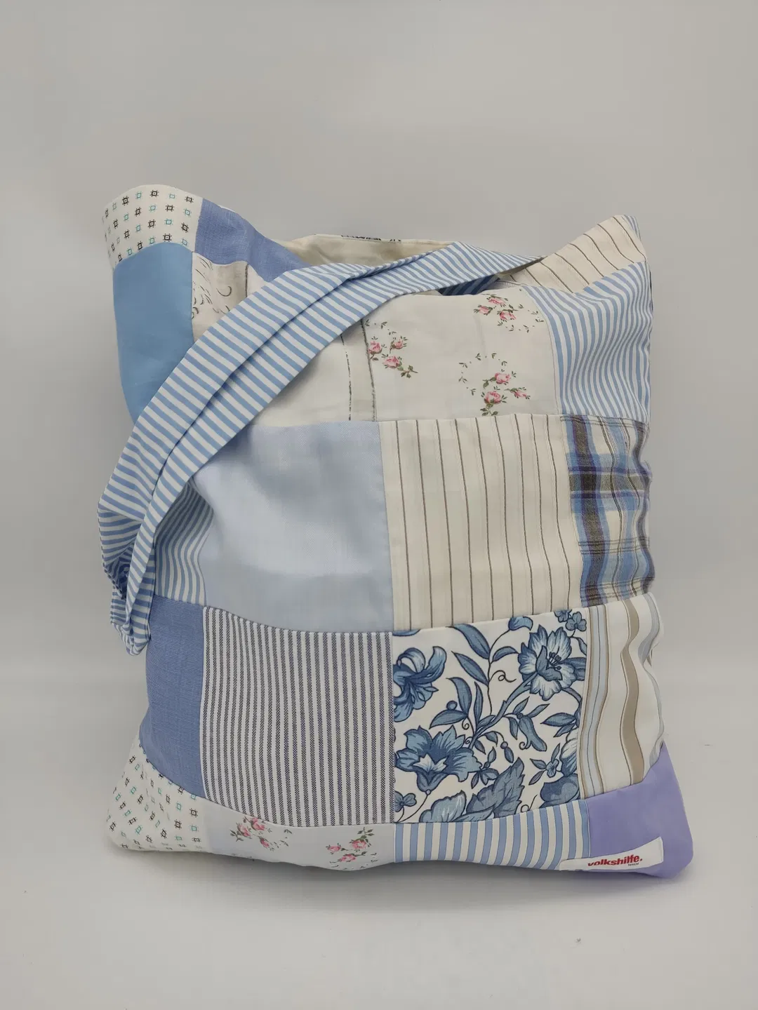 Tragtasche Stoff mehrfarbig + Henkel - Bild 1