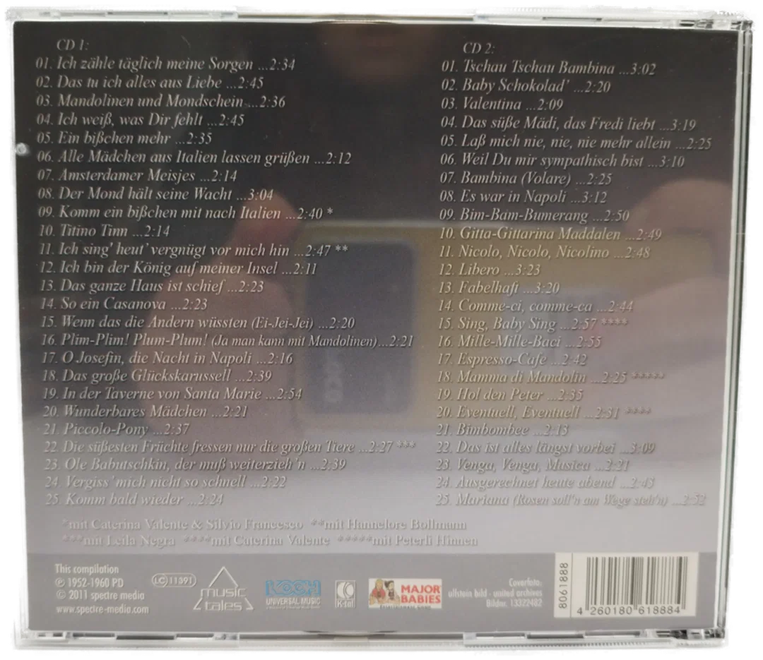 Peter Alexander, Danke Peter - Doppel CD / 50 seiner schönsten Lieder – Bild 2