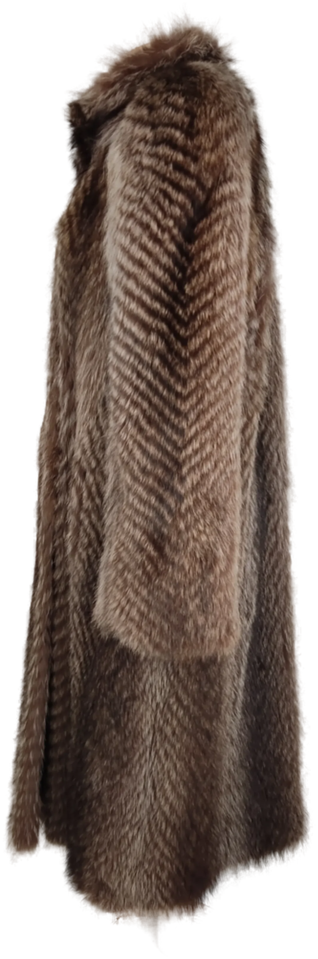 Damen Pelzmantel braun - L 40/42 – Bild 3