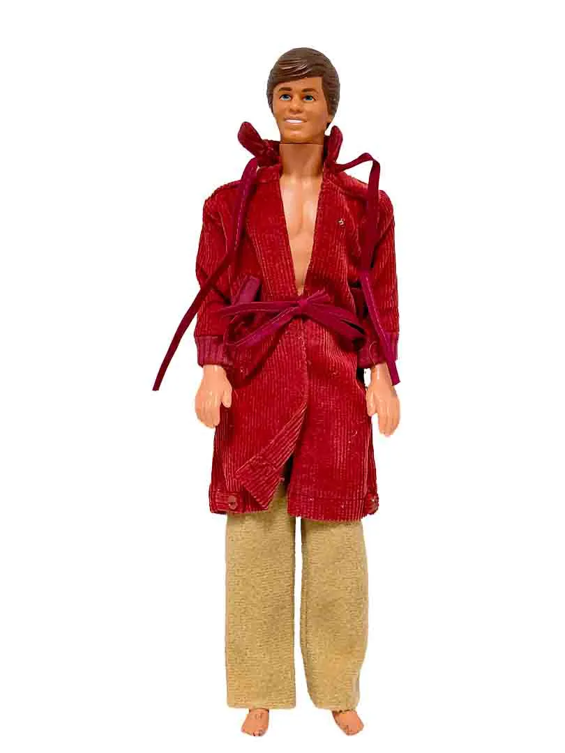 Vintage Ken Mattel-Puppe mit rotem Morgenmantel ca 29,5 cm – Bild 2