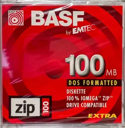 Retro-Klassiker: BASF by EMTEC 100MB ZIP-Diskette - Bild 1