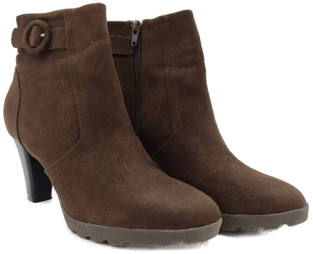 Damen Stiefeletten  Rauhleder braun - Gr. 39 – Bild 3