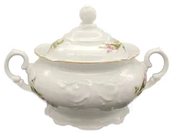 Hochwertiges 14-teiliges Wessel Porzellangeschirr für Tee/Kaffee mit Blumenmuster - Bild 2