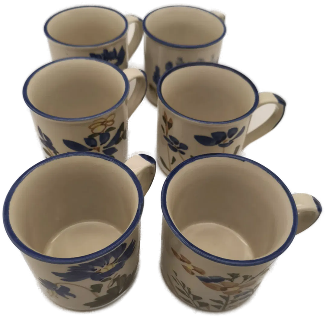 Set 6 Kaffeetassen, Kaffeehäferl, Landhaus - Bild 1