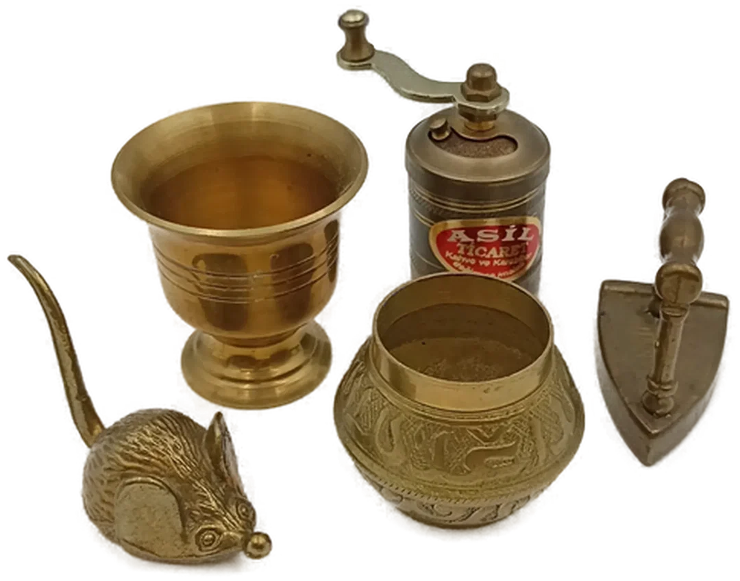 Vintage Messing-Deko-Set (5-teilig) – Bild 1