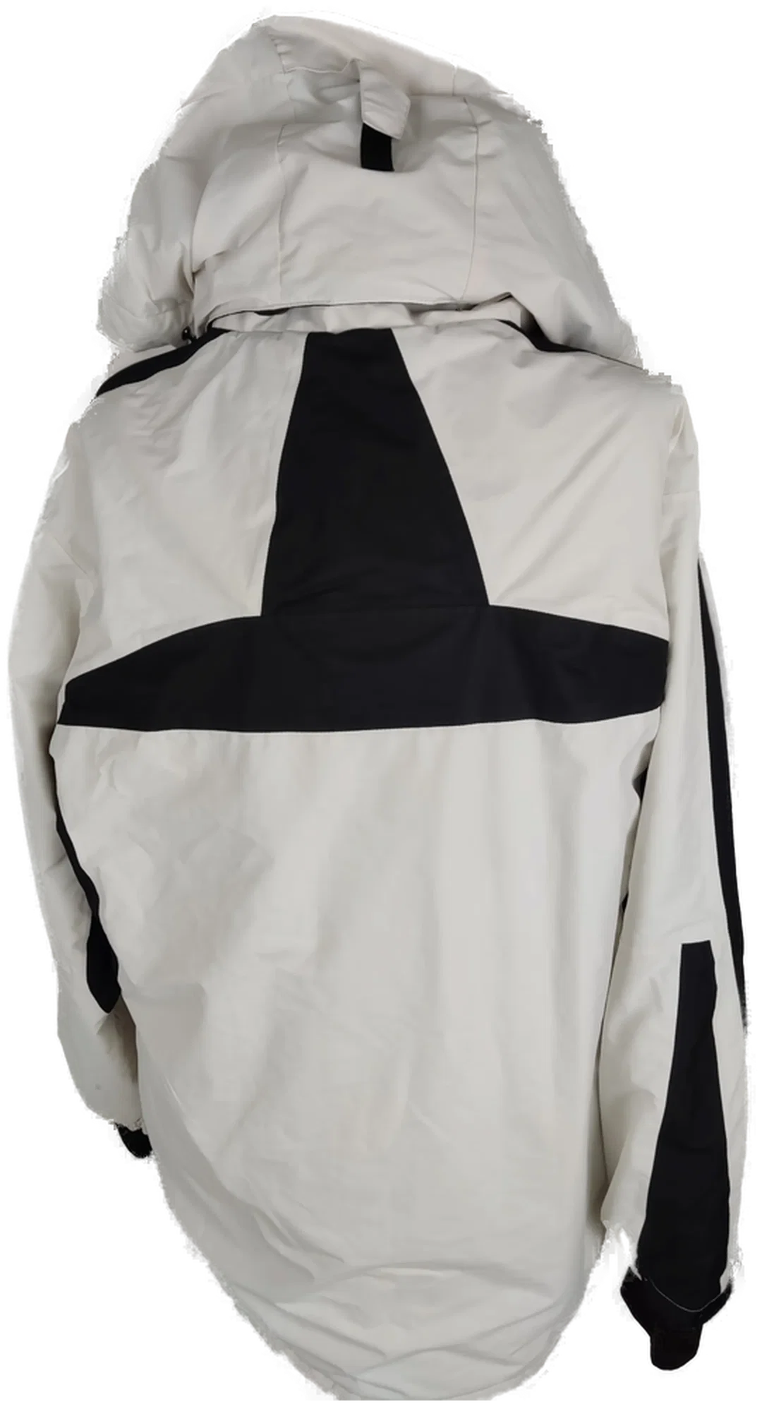 Anorak "Ski", mit Kapuze, weiß/schwarz mit Aufdruck, Größe 56/58 – Bild 6