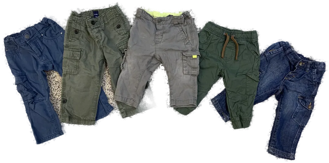 Cargohosen 5er-Pack - Gr. 74/80 - Bild 1