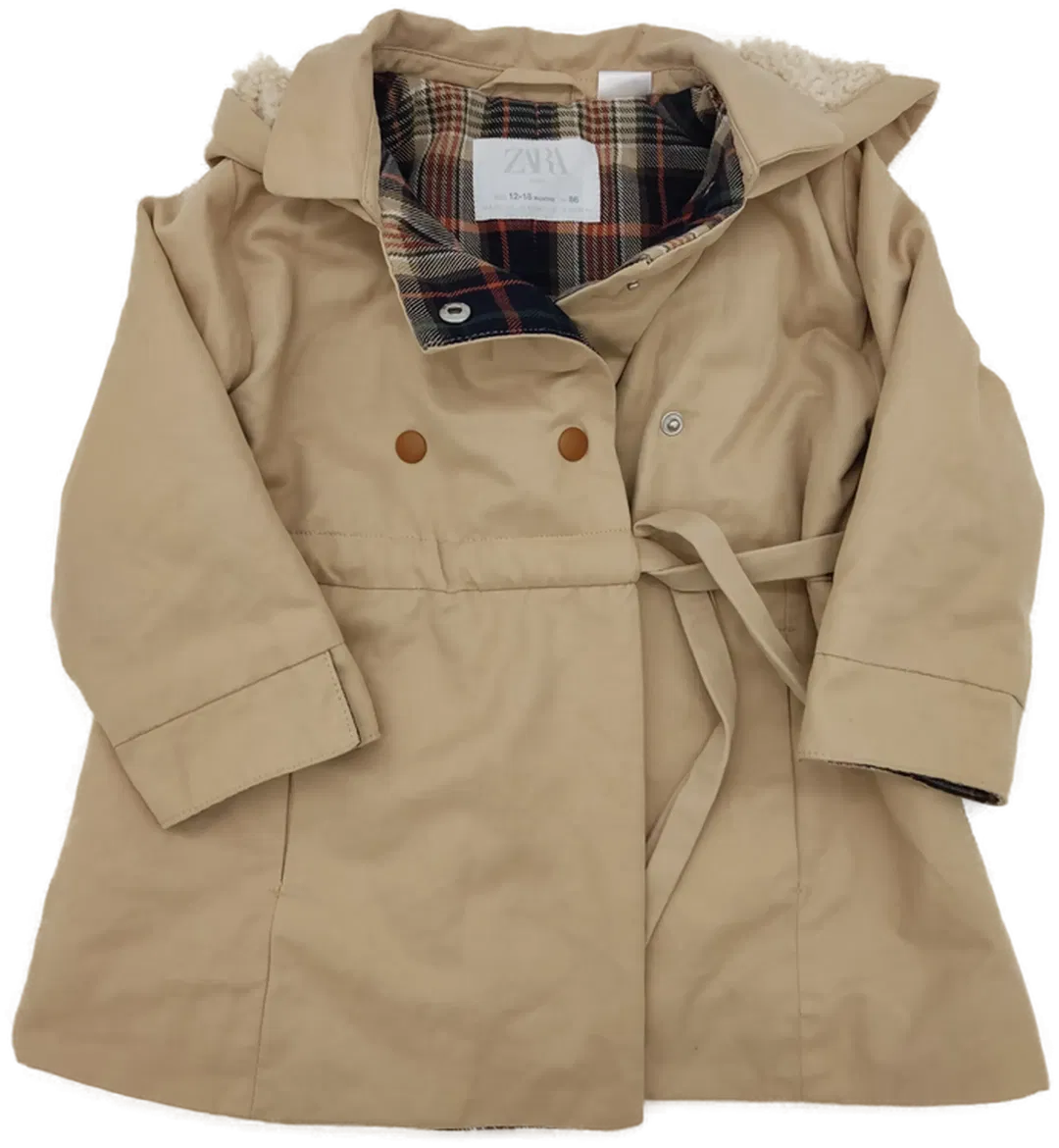 Zara Kinder Mantel beige Gr. 86 - Bild 1