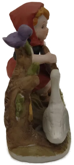Figuren Mädchen mit Gitarre und Gans im Stil einer Hummel Figur Porzellan/Keramik  - Bild 4