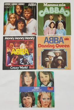 Single Langspielplatten - ABBA - Konvolut 5 Stück - Bild 1