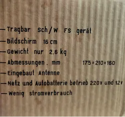 Vintage Mini Fernsehgerät 