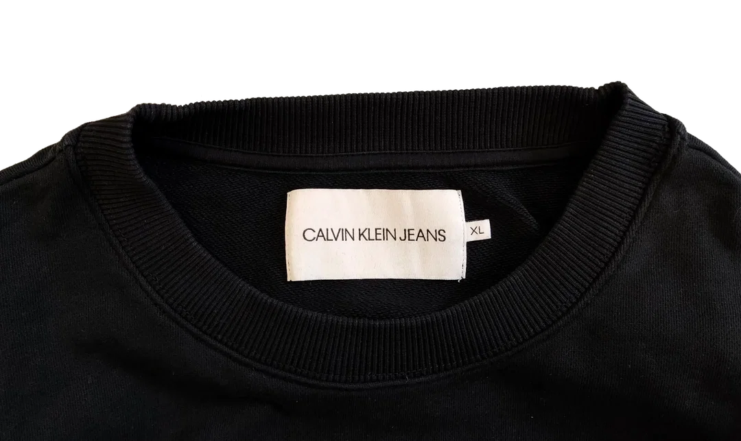 Calvin Klein Jeans Herren Pullover mit Logo schwarz Gr. XL – Bild 3