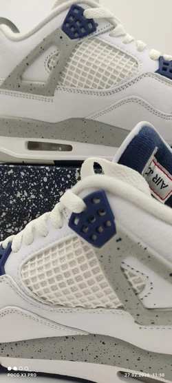 Air Jordan 4 Sneaker Sonstige White/Midnight Navy Gr.40 | Wie Neu - Bild 4