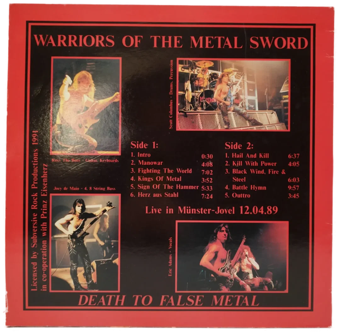 Manowar LP (1991) Warriors Of The Metal Sword | Metal-Klassiker – Bild 2