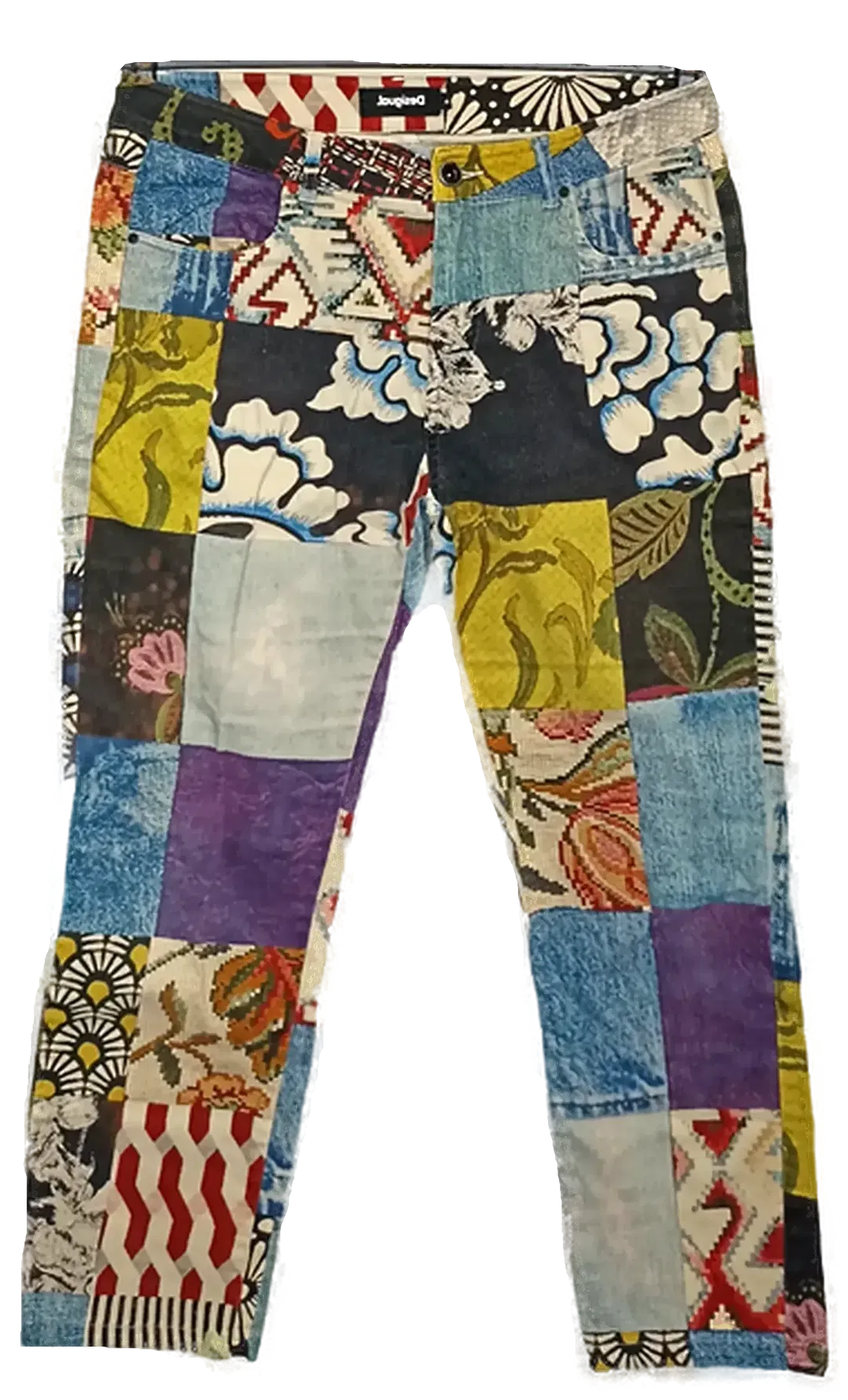 Desigual Damen Jeans mehrfarbig gemustert Gr. L - Bild 1