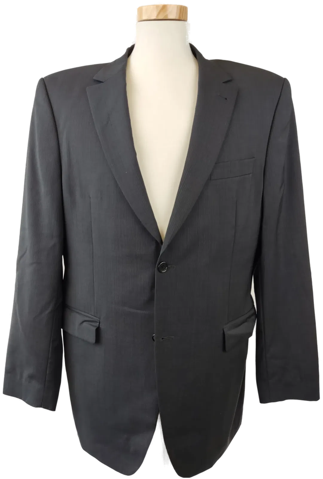 DON GIL Herrenanzug 2-teilig schwarz gestreift - L - Hose - 54 - Bild 1