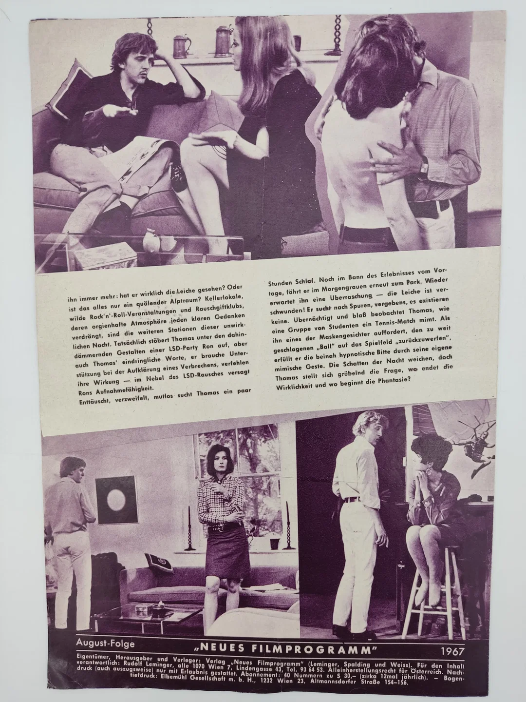 10x Vintage Filmprogramme 1960er - Blow Up, Topkapi etc – Bild 4