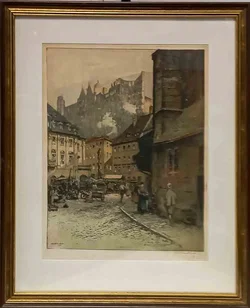 Lukas Eidenberger – Heidelberg mit Schloss, signierte Grafik