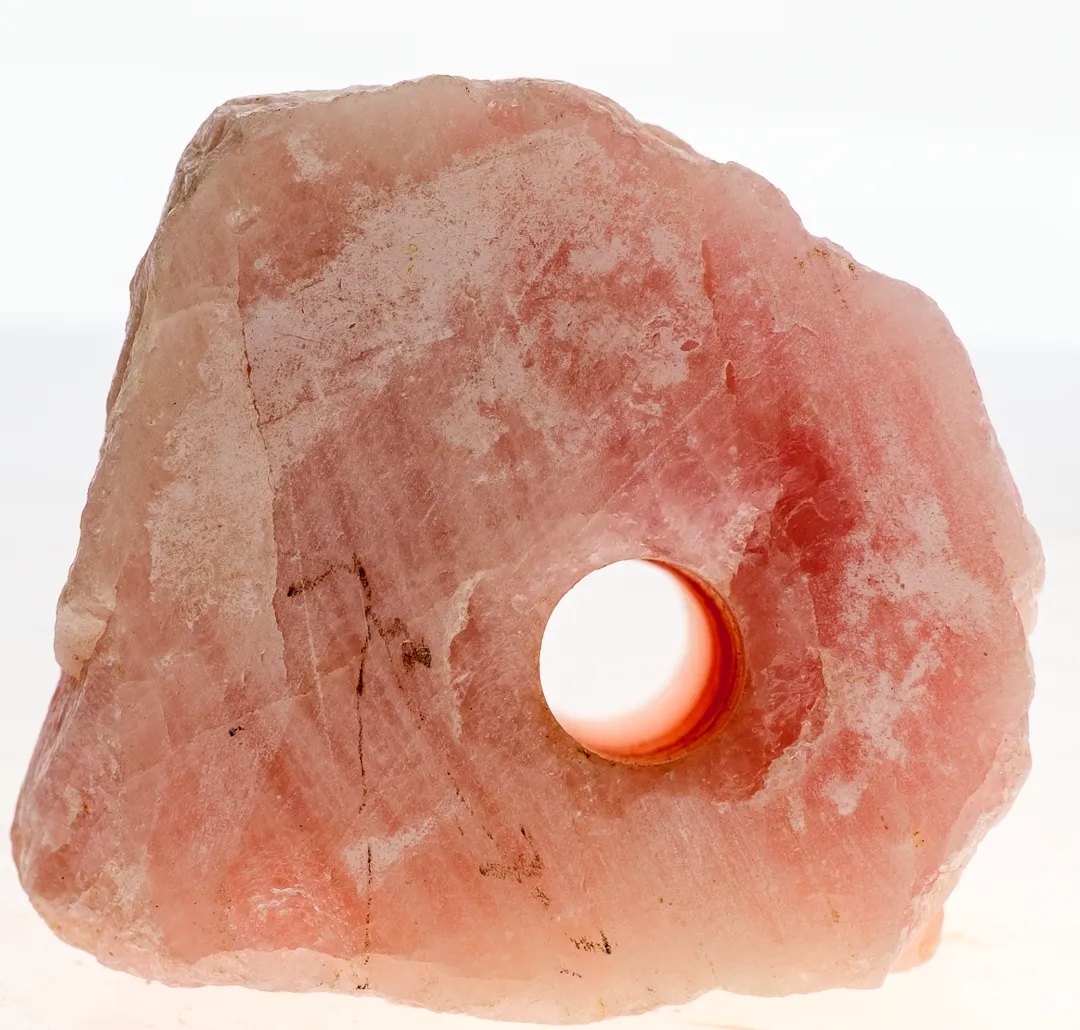 Natürlicher Rosenquarz Teelichthalter – Sanftes Licht & Harmonie – Bild 2