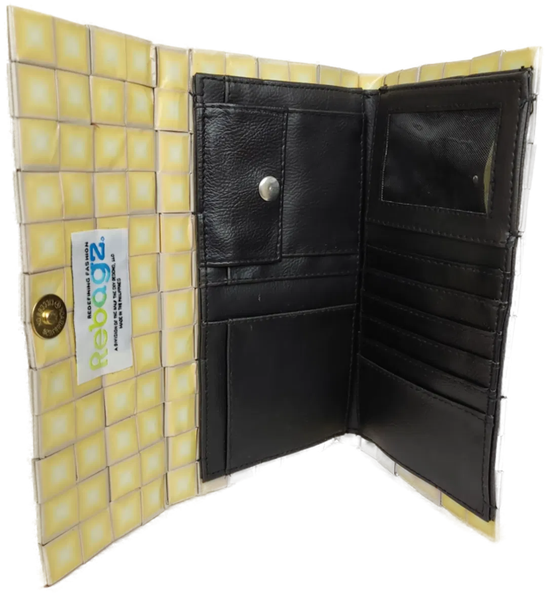 Rebagz Upcycling Damen Portemonnaie gelb/grau - Bild 1