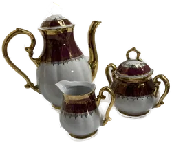 17-teiliges Neuwertiges Vintage Porzellan Kaffeeservice - Bild 4