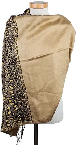 Damen Schal - gold/Leopardenmuster - Bild 2