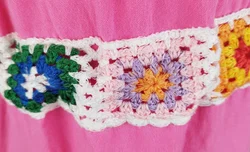Granny Square Kinderkleid - Gr. 116cm / 90% Viskose - Bild 4