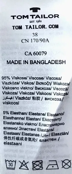 Tom Tailor Midikleid Zebramuster Gr. 38 - Bild 4