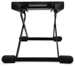 3-teiliges Set aus Notenständer, Gitarrenständer und Gitarrenfußbank in schwarz - Bild 4