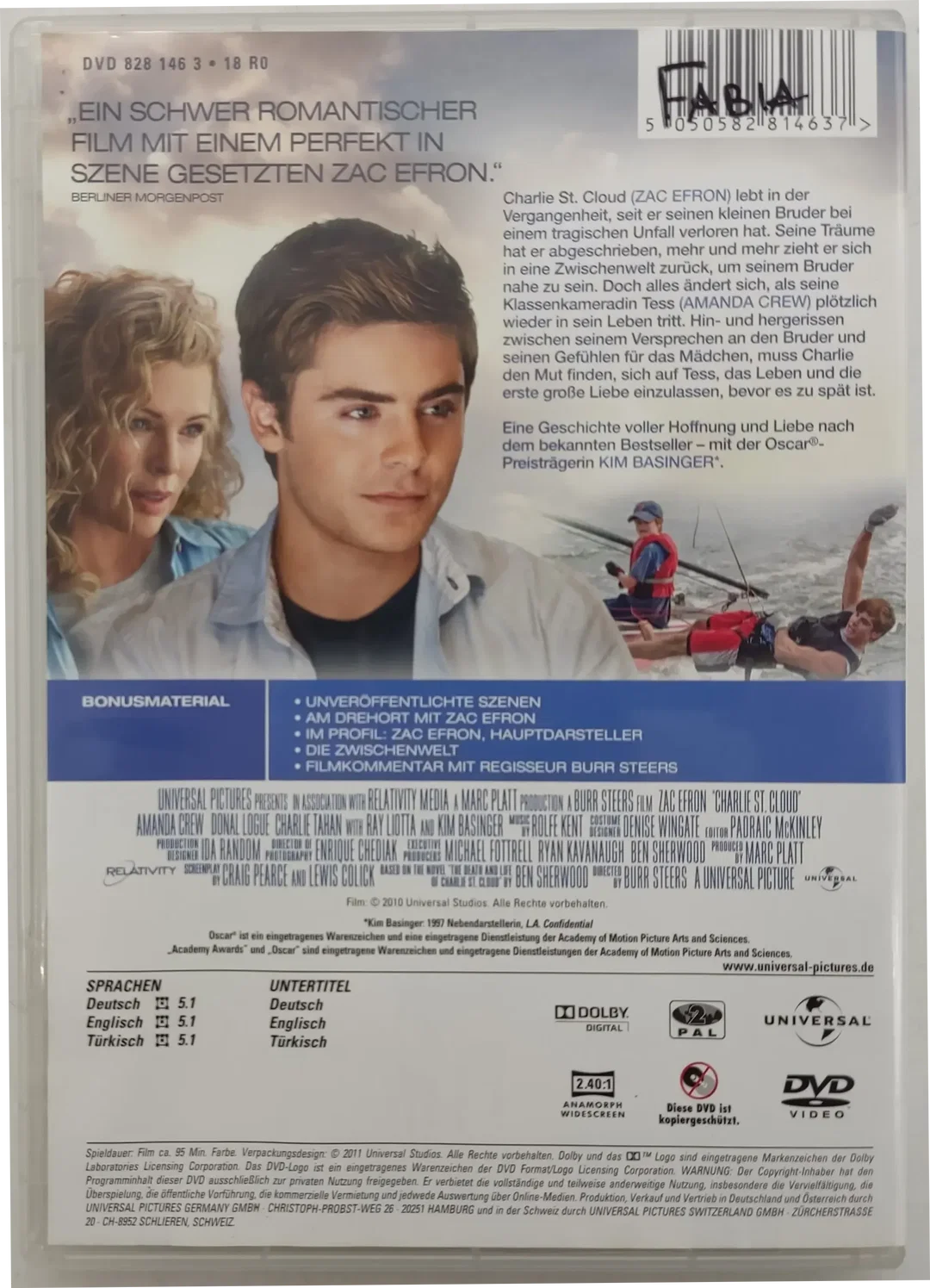 DVD  "Wie durch ein Wunder" mit Zac Efron und Amanda Crew – Bild 2