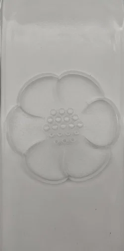 Glas Servierplatte mit Blumenmotiv  | Vintage-Schatz - Bild 2