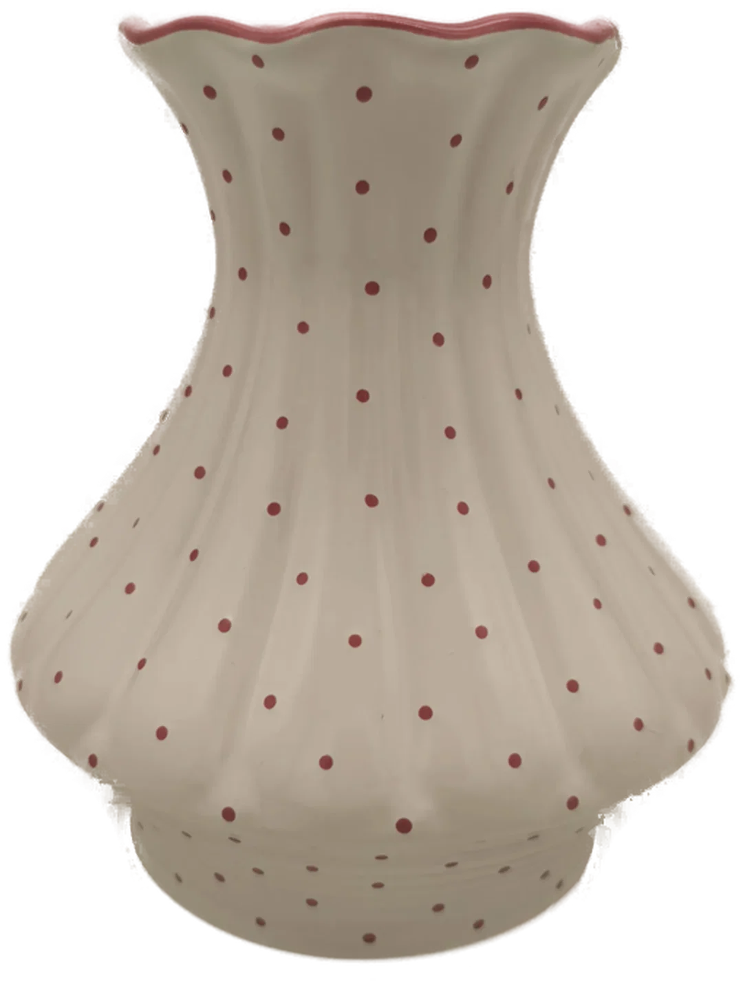 große Vase, Gmundner Keramik, rosa Tupfen, 20cm – Bild 2