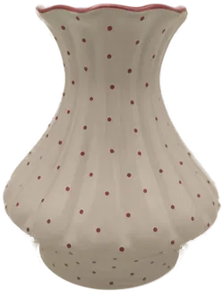 große Vase, Gmundner Keramik, rosa Tupfen, 20cm - Bild 2